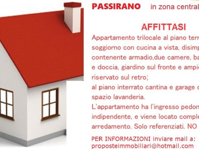 Appartamento TRILOCALE in affitto a Passirano Bs