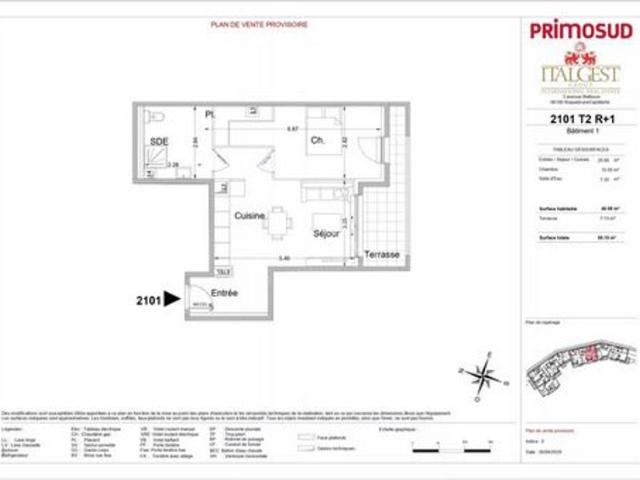 Appartement 48 m2 ROQUEBRUNE CAP MARTIN