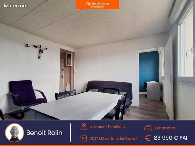Appartement 4 pièces 60 m²