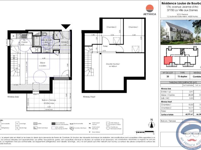Appartement 4 pièces 61 m²
