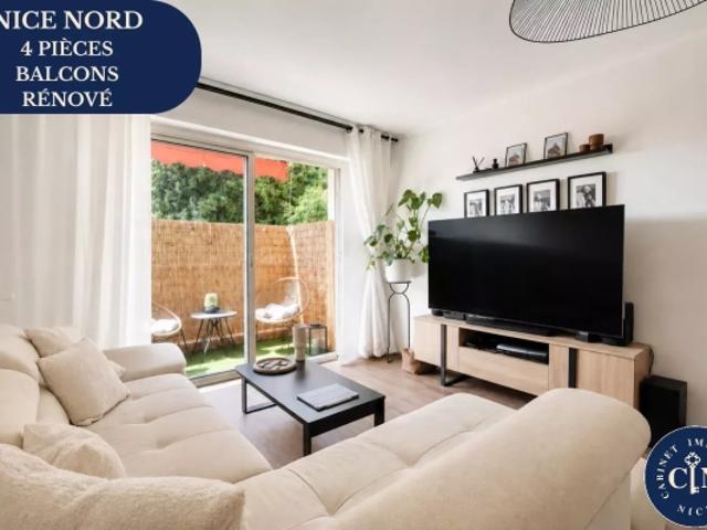 Appartement 4 pièces 73 m² avec aperçu mer Nice nord Boulevard Jean Behra