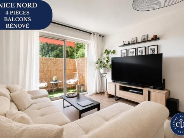 Appartement 4 pièces 73 m² avec aperçu mer Nice nord Boulevard Jean Behra