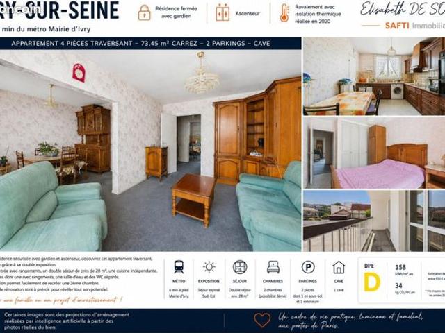 Appartement 4 pièces 73 m²