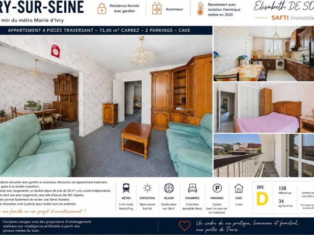 Appartement 4 pièces 73 m²