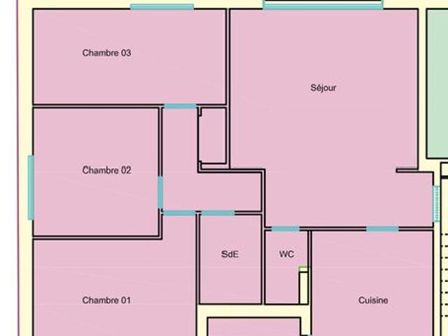 Appartement 4 pièces 71 m²