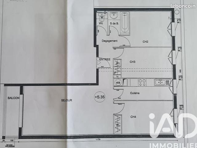 Appartement 4 pièces 72 m²