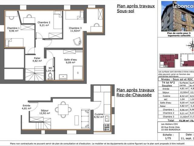 Appartement 4 pièces 72 m²