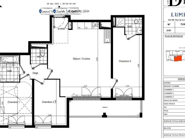 Appartement 4 pièces 77 m²