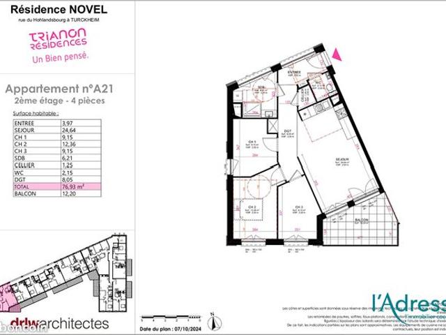 Appartement 4 pièces 77 m²