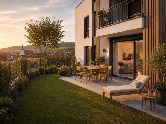 Appartement 4 pièces · 74 m2 · Jardin privatif · Meistratzheim