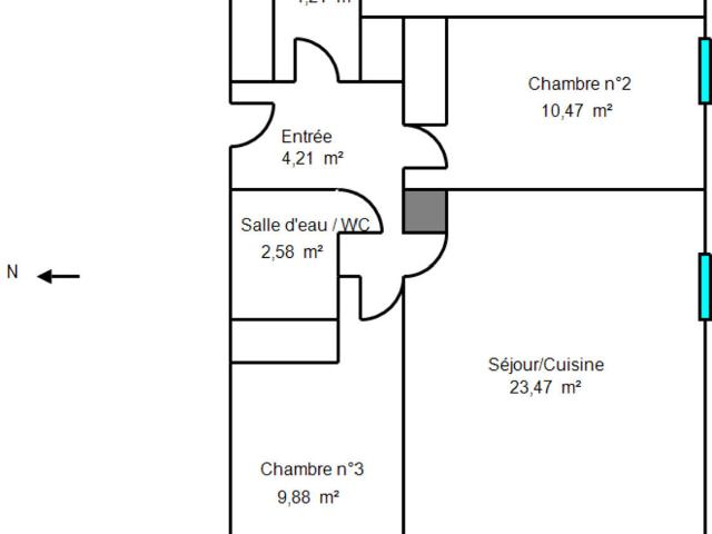 Appartement 4 pièces 74 m²
