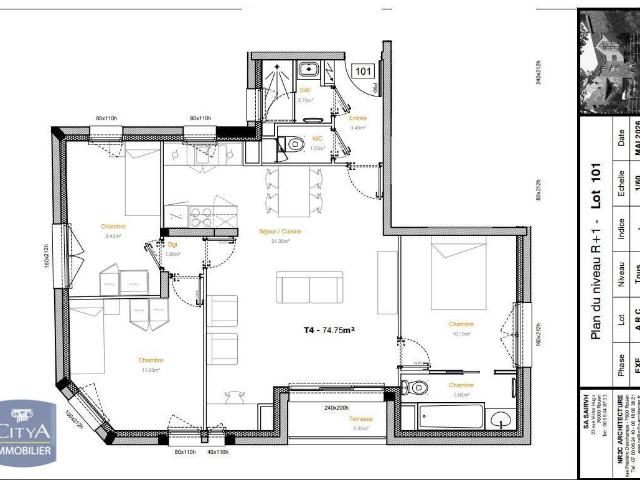 Appartement 4 pièces 75 m²