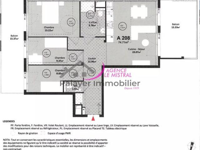 Appartement 4 pièces 75 m²