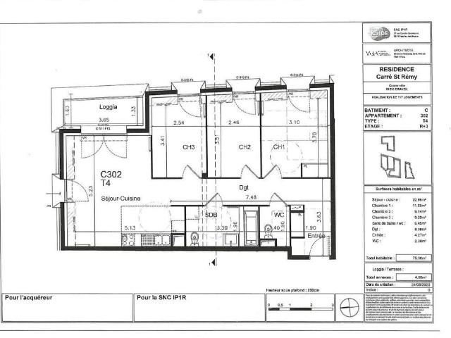Appartement 4 pièces 75 m²