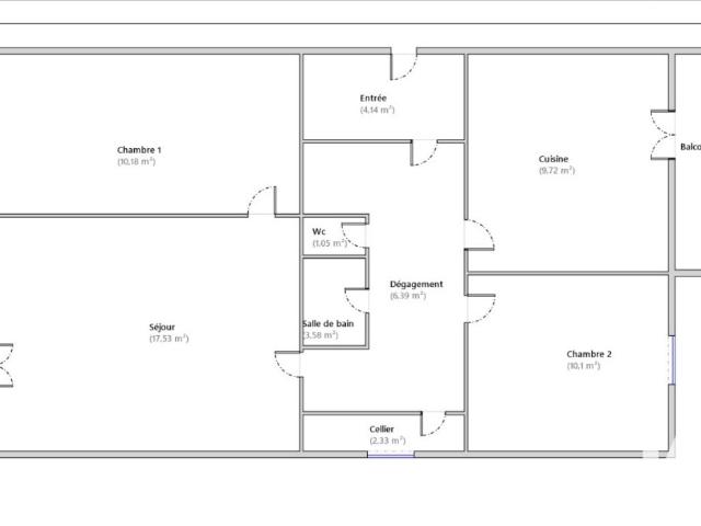 Appartement 4 pièces 75 m²