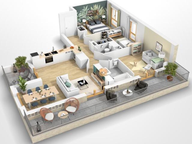 Appartement 4 pièces 76 m²