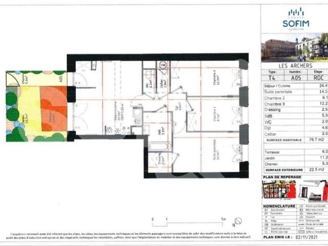 Appartement 4 pièces 76 m²