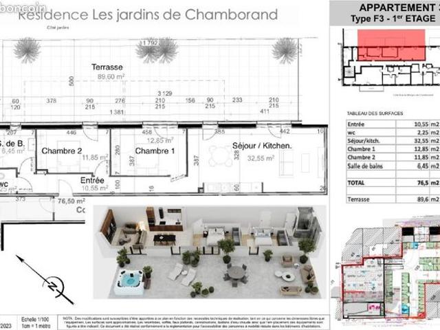Appartement 4 pièces 76 m²