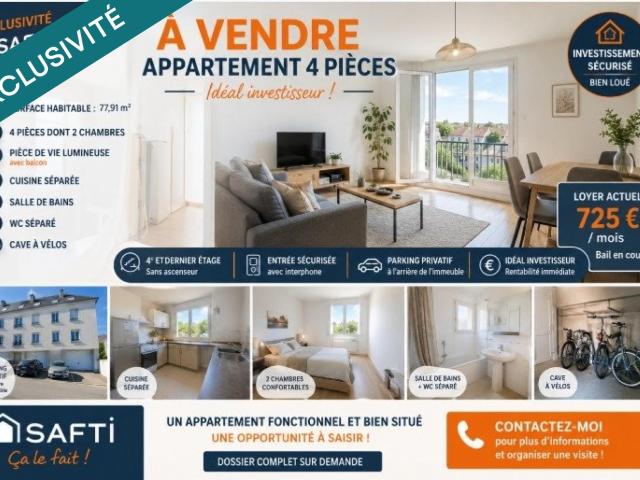 Appartement 4 pièces 78 m²