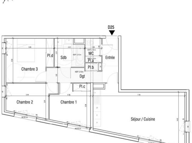 Appartement 4 pièces 78 m²