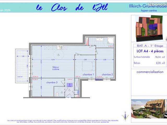 Appartement 4 pièces 78 m²