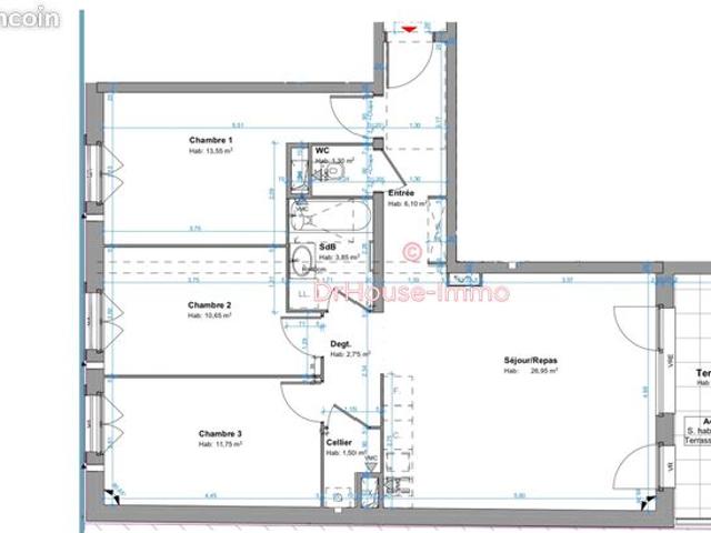 Appartement 4 pièces 78 m²