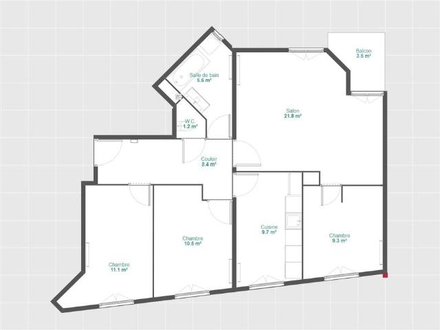 Appartement 4 pièces, 79 m² à louer à Torcy 77200