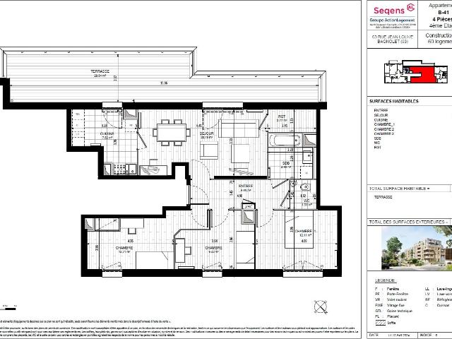 Appartement 4 pièces 79 m²