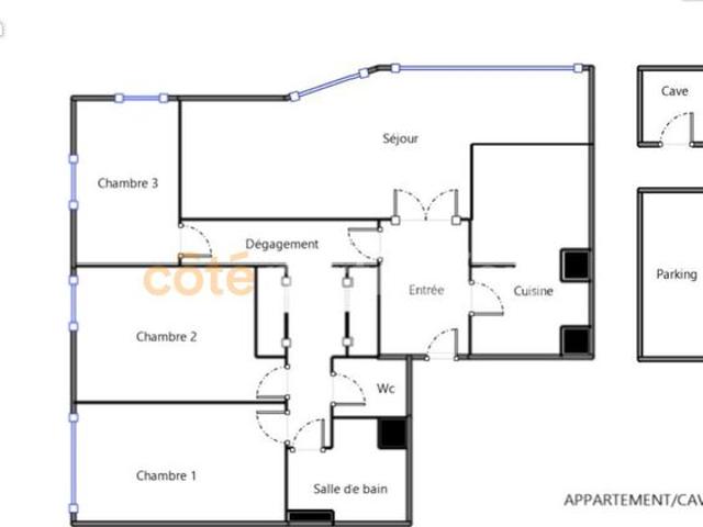 Appartement 4 pièces 83 m²