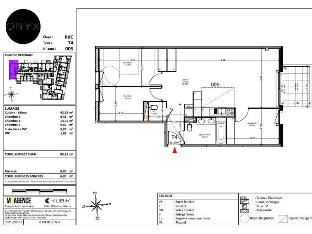 Appartement 4 pièces 83 m²
