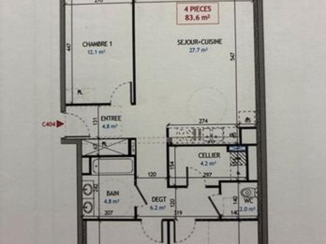Appartement 4 pièces 83 m²