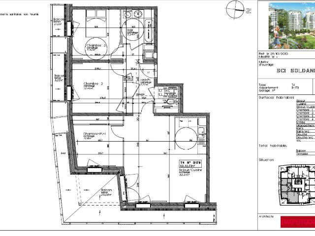 Appartement 4 pièces 83 m²
