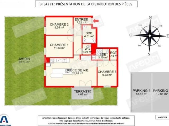 Appartement 4 pièces, 80 m² à louer à Chelles 77500
