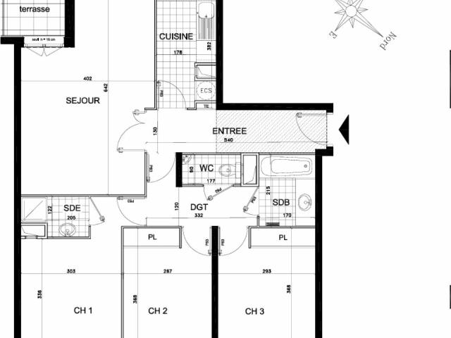 Appartement 4 pièces 80 m²