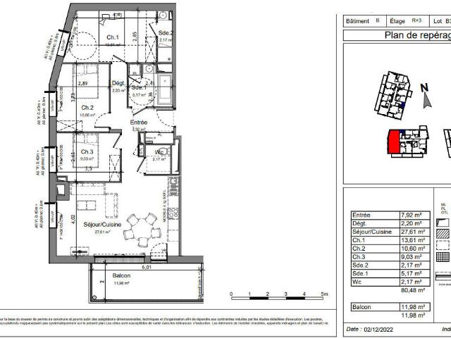 Appartement 4 pièces 80 m²