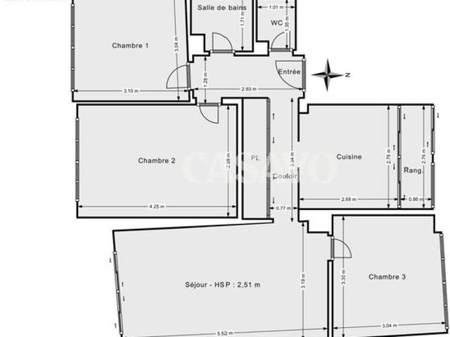 Appartement 4 pièces 80 m²