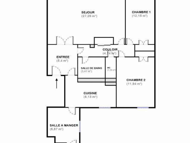 Appartement 4 pièces 81 m²