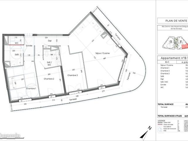 Appartement 4 pièces 81 m²