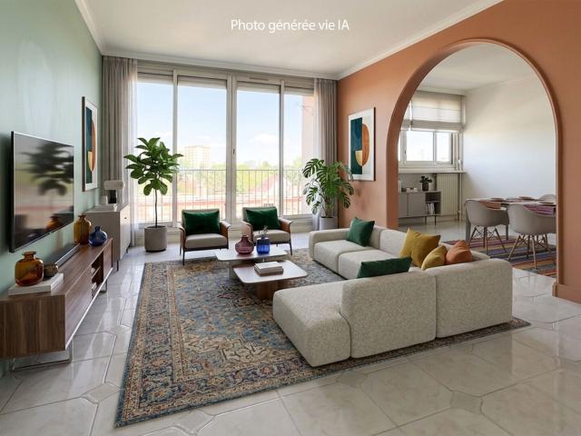 Appartement 4 pièces, 82 m2, Balcon Parking,Cave, DPE D