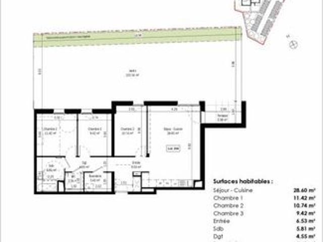 Appartement 4 pièces 82 m²