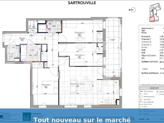 Appartement 4 pièces 82 m²