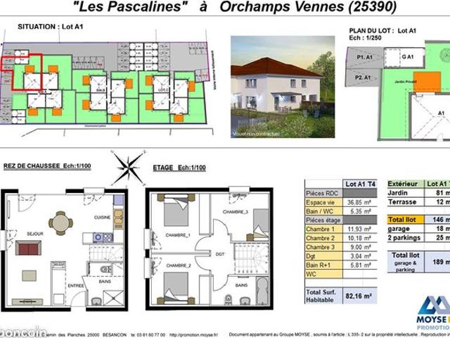 Appartement 4 pièces 82 m²