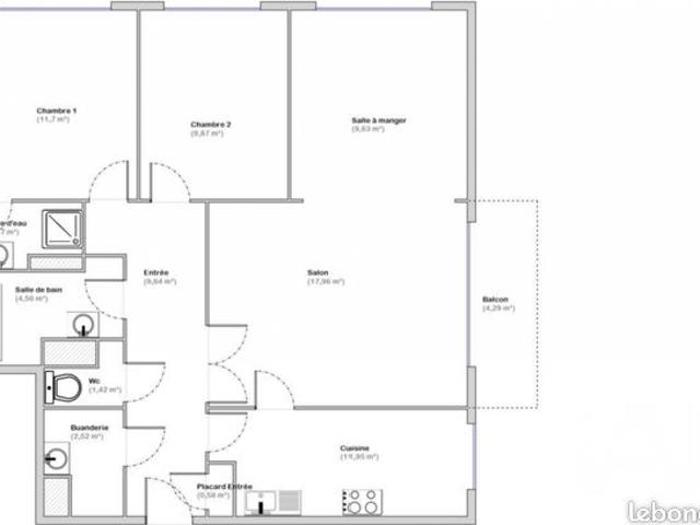Appartement 4 pièces 82 m²