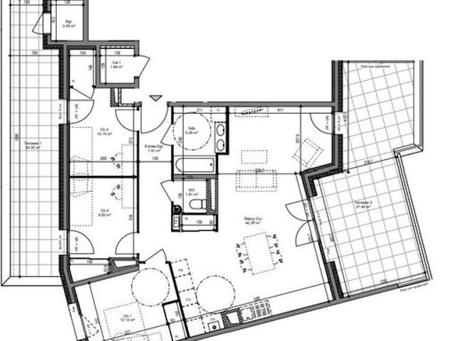 Appartement 4 pièces 87 m²