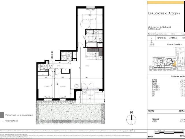 Appartement 4 pièces 84 m²