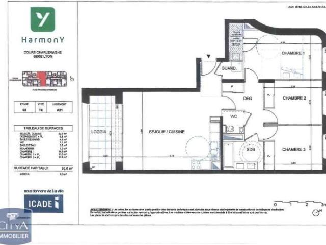 Appartement 4 pièces 85 m²