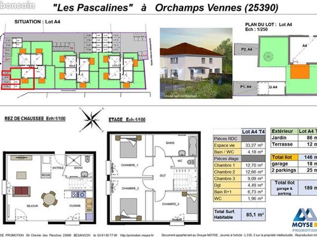 Appartement 4 pièces 85 m²