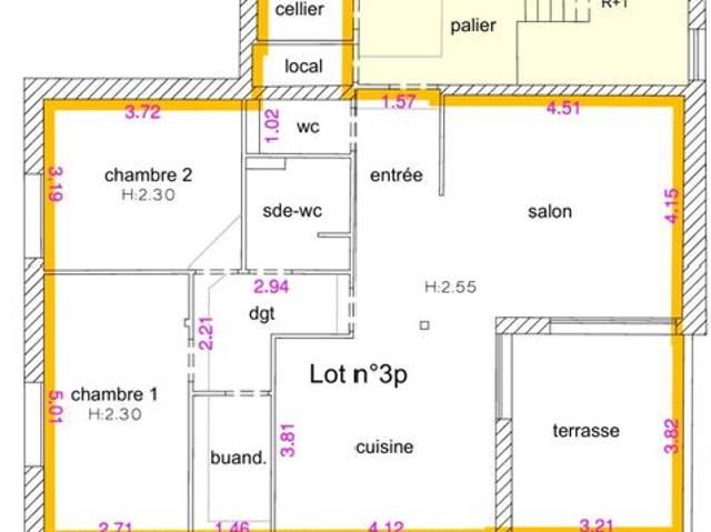 Appartement 4 pièces 86 m²