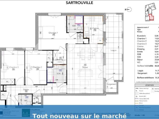 Appartement 4 pièces 86 m²