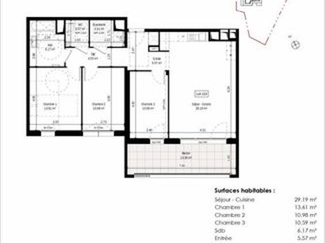 Appartement 4 pièces 86 m²